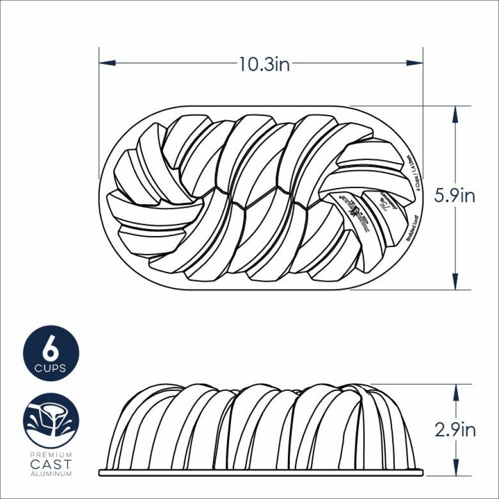 Nordic Ware Premier Gold 75th Anniversary Braided Loaf Pan