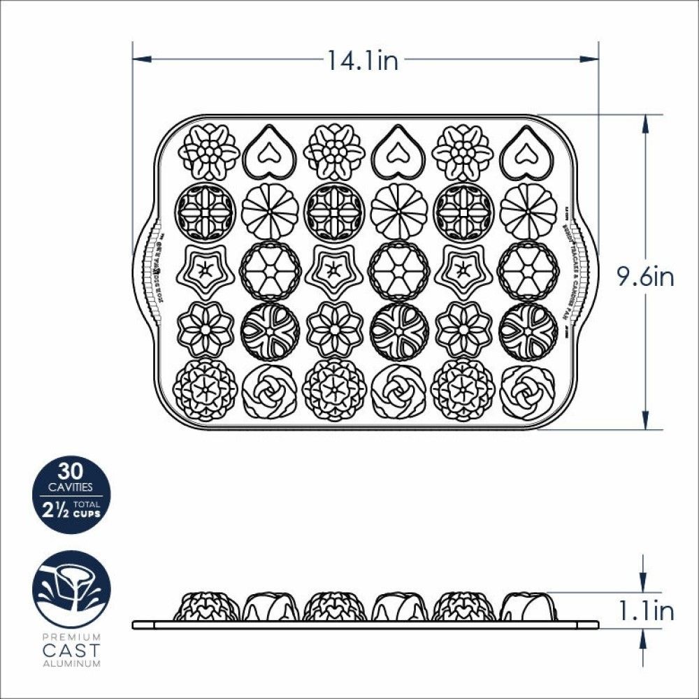  Nordic Ware Bundt Tea Cakes & Candies Pan