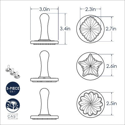  Nordic Ware Pretty Pleated Cookie Stamps