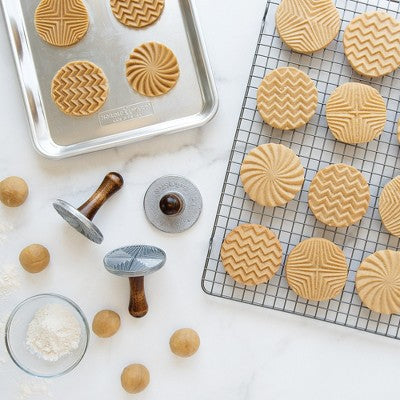  Nordic Ware Geo Cast Cookie Stamps