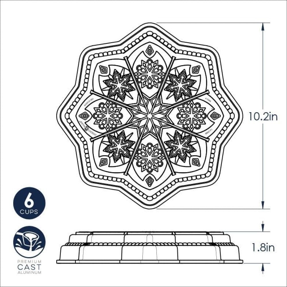  Nordic Ware Sweet Snowflakes Shortbread Pan